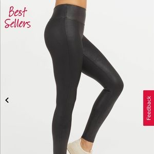 Faux leather spanx - only worn once!